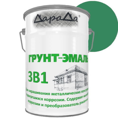 Дарада грунт эмаль 3 в 1. Грунт-эмаль синяя.